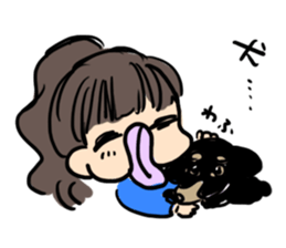 crazy tongue girl sticker #5557490