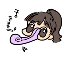 crazy tongue girl sticker #5557491