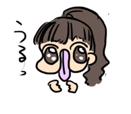 crazy tongue girl sticker #5557494