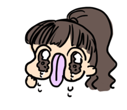 crazy tongue girl sticker #5557495