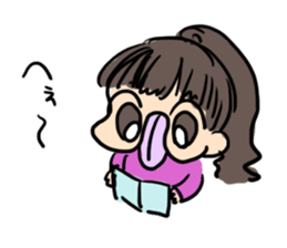 crazy tongue girl sticker #5557496