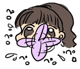 crazy tongue girl sticker #5557498