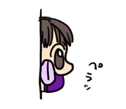 crazy tongue girl sticker #5557500
