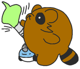 Raccoon wash sticker #5559087