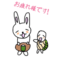 loose rabbit and tortoise sticker #5559510