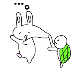 loose rabbit and tortoise sticker #5559528