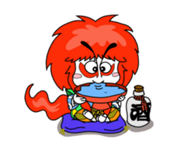 kabuki de gozaru shishimaru-kun sticker #5564780