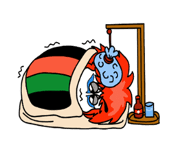 kabuki de gozaru shishimaru-kun sticker #5564781