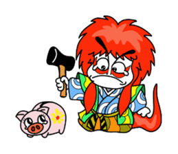 kabuki de gozaru shishimaru-kun sticker #5564787