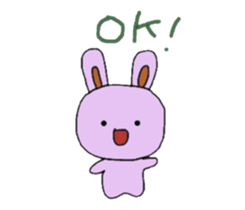 A word of rabbit sticker #5564999
