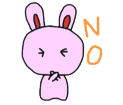 A word of rabbit sticker #5565001