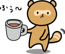 Mr. POKORIN racoon dog sticker #5565555