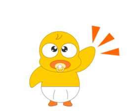 Always cheerful chick sticker #5567428