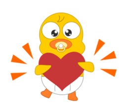 Always cheerful chick sticker #5567433
