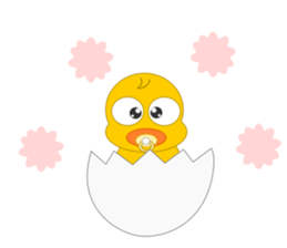 Always cheerful chick sticker #5567435