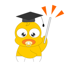 Always cheerful chick sticker #5567450