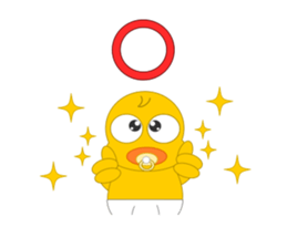 Always cheerful chick sticker #5567451