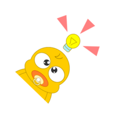 Always cheerful chick sticker #5567453