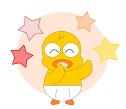 Always cheerful chick sticker #5567454