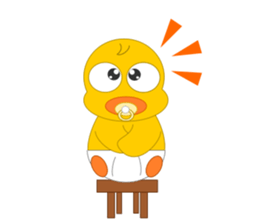 Always cheerful chick sticker #5567455