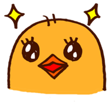 chick with japanese comment sticker #5567942