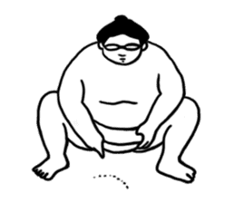 Glasses sumo wrestlers sticker #5569741