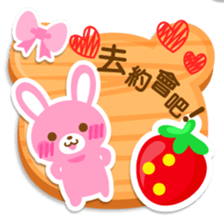 strawberry rabbit -petit animal -no14- sticker #5570614