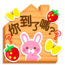 strawberry rabbit -petit animal -no14- sticker #5570625