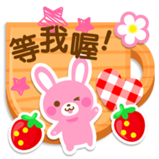 strawberry rabbit -petit animal -no14- sticker #5570628