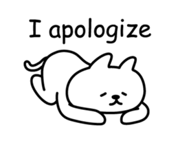 Cat lying down 4 sticker #5571535