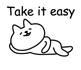 Cat lying down 4 sticker #5571546