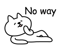 Cat lying down 4 sticker #5571550