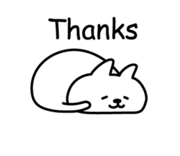 Cat lying down 4 sticker #5571555