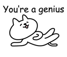 Cat lying down 4 sticker #5571558