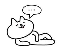 Cat lying down 4 sticker #5571561