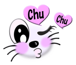 Smiley of a cat sticker #5573662