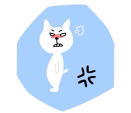 Go for white cat sticker #5574572