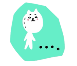 Go for white cat sticker #5574592