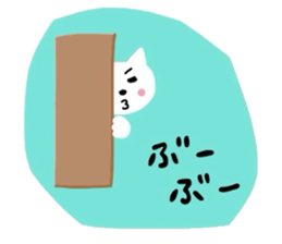 Go for white cat sticker #5574596