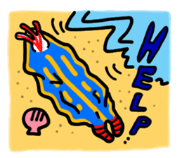 Sea slug boy sticker #5575277