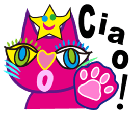 SHOCKING PINKiee the Cat <English Ver.2> sticker #5576693
