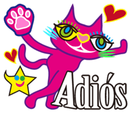 SHOCKING PINKiee the Cat <English Ver.2> sticker #5576694