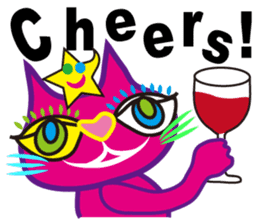 SHOCKING PINKiee the Cat <English Ver.2> sticker #5576698