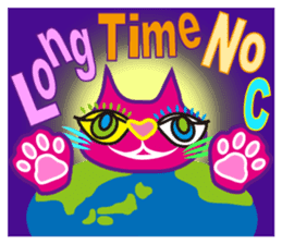 SHOCKING PINKiee the Cat <English Ver.2> sticker #5576702