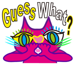 SHOCKING PINKiee the Cat <English Ver.2> sticker #5576705