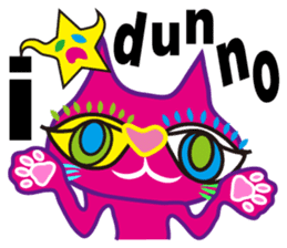 SHOCKING PINKiee the Cat <English Ver.2> sticker #5576706