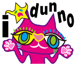 SHOCKING PINKiee the Cat <English Ver.2> sticker #5576706