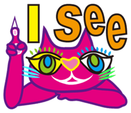 SHOCKING PINKiee the Cat <English Ver.2> sticker #5576707