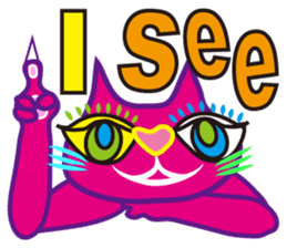 SHOCKING PINKiee the Cat <English Ver.2> sticker #5576707