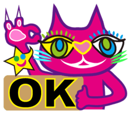 SHOCKING PINKiee the Cat <English Ver.2> sticker #5576708